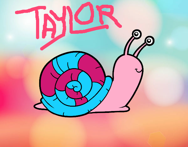Coloring page The snail painted byCharlotteN