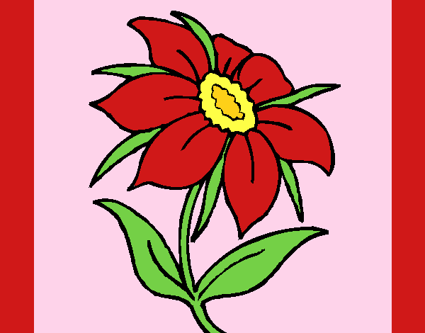 Coloring page Wild flower painted byAnia