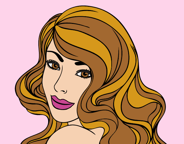 Coloring page Young girl painted byAnia