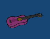 Coloring page An acoustic guitar painted byBradley