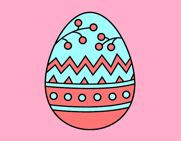 Coloring page An easter egg painted byAnia