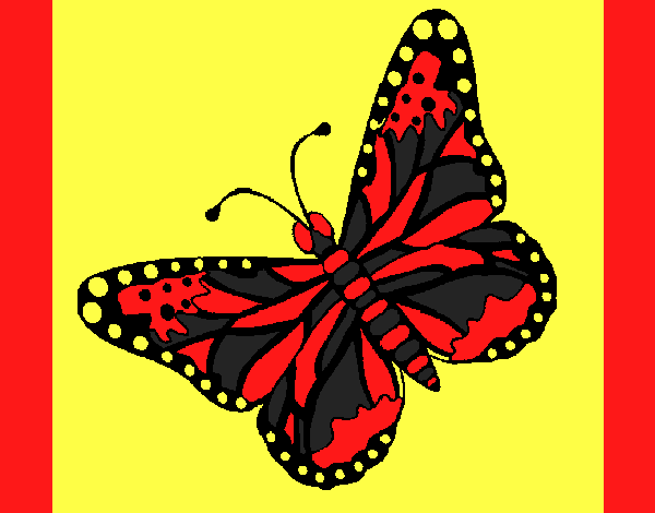 Coloring page Butterfly 4 painted byCherokeeGl