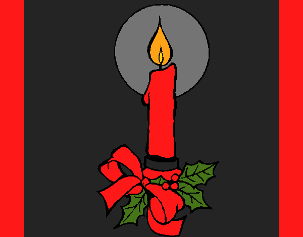 Coloring page Christmas candle painted byCherokeeGl