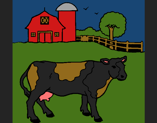 Coloring page Cow out to pasture painted byCherokeeGl
