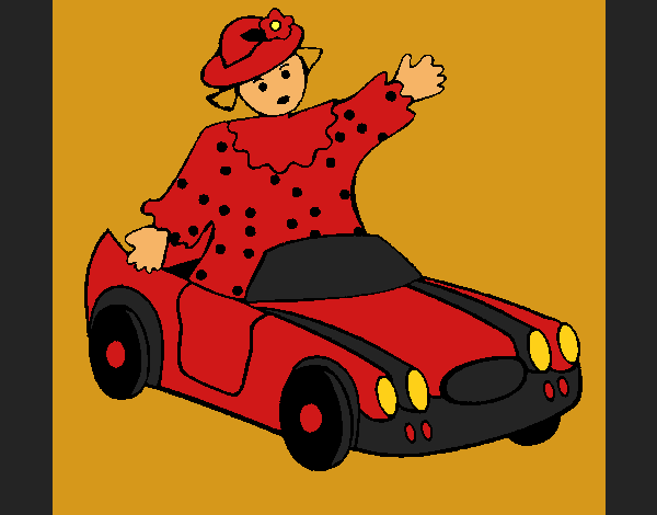 Coloring page Doll in convertible painted byCherokeeGl