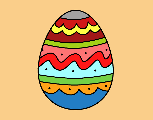 Coloring page Egg Easter Day painted byAnia
