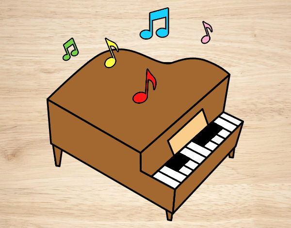 Coloring page Grand piano painted byAnia