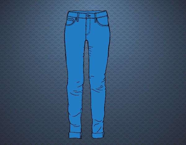Coloring page Jeans painted byAnia