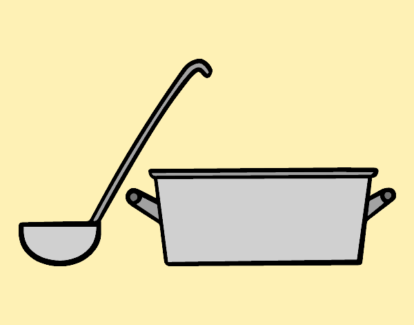 Ladle and pot