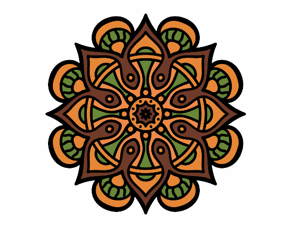 Coloring page Mandala arab world painted byvampster