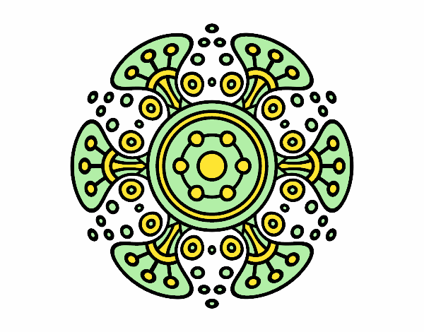 Coloring page Mandala distant world painted byvampster