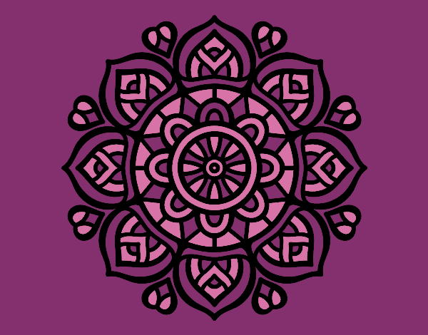 Coloring page Mandala for mental concentration painted byCherokeeGl