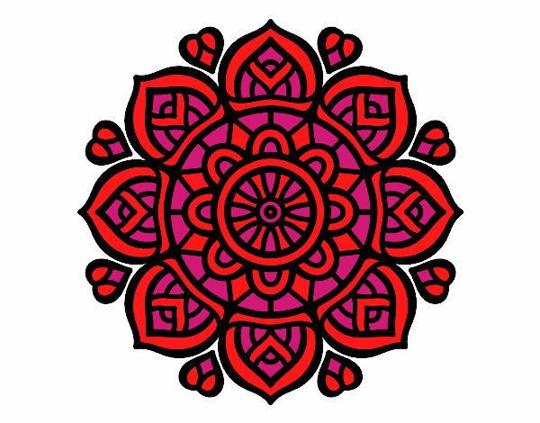 Coloring page Mandala for mental concentration painted byvampster