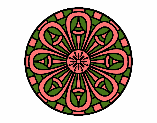 Coloring page Mandala pencils painted byvampster