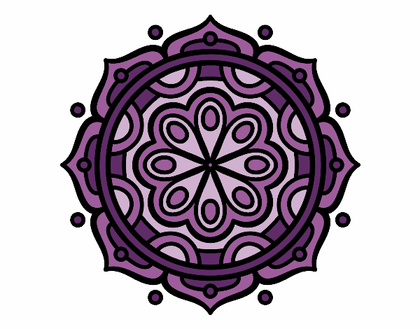 Coloring page Mandala to meditate painted byvampster