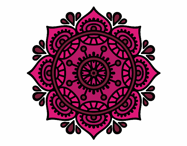 Coloring page Mandala to relax painted byvampster