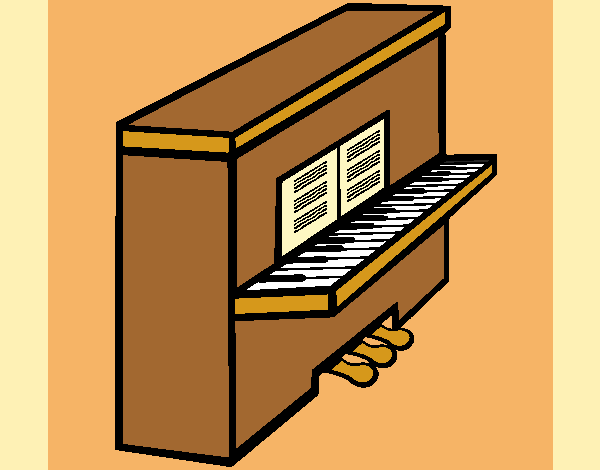 Coloring page Piano painted byAnia