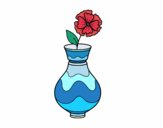 Poppy with vase