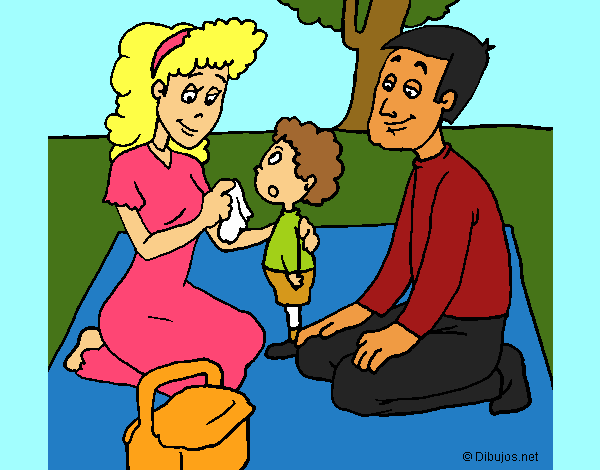 Coloring page The picnic painted byCherokeeGl