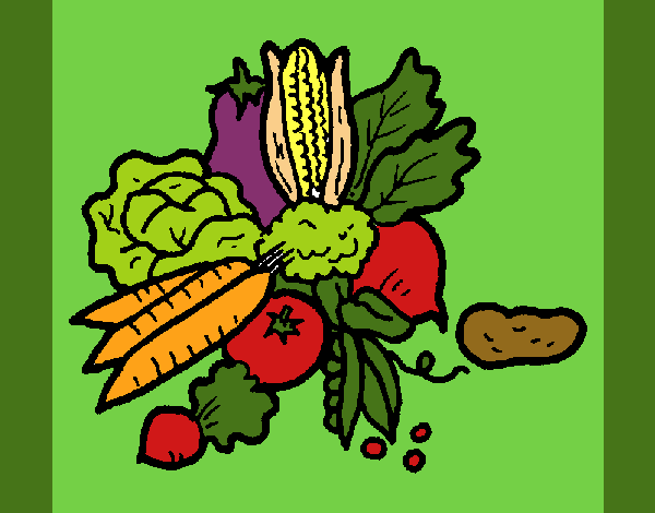 Coloring page vegetables painted byCherokeeGl