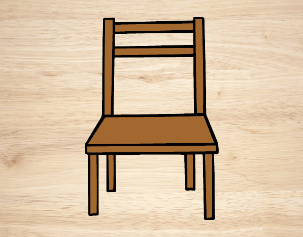 Coloring page A wooden chair painted byAnia