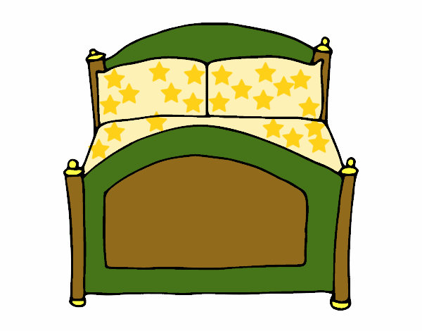 Coloring page Bed painted byJohanna