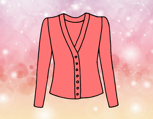 Coloring page Cardigan painted byAnia