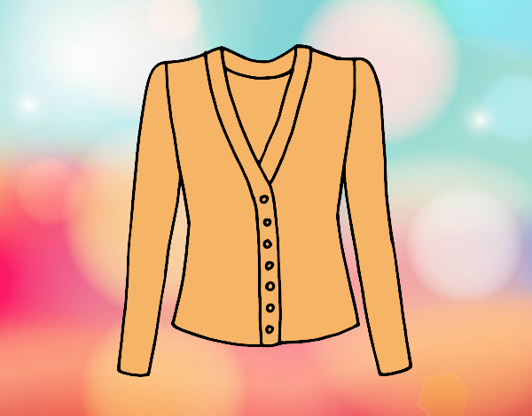 Coloring page Cardigan painted byAnia