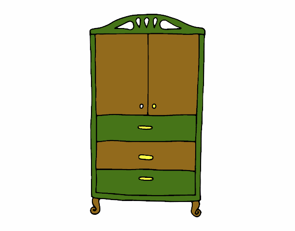 Coloring page Closet for clothes painted byJohanna