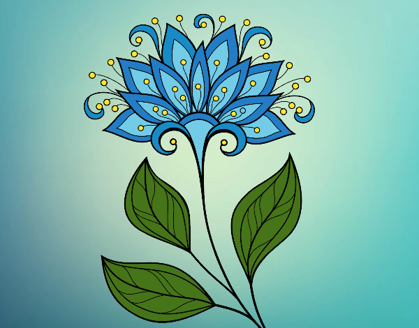 Coloring page Decorative flower painted byCherokeeGl