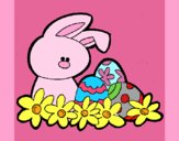 Coloring page Easter Bunny painted byAnia