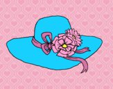 Coloring page Hat with flowers painted byAnia