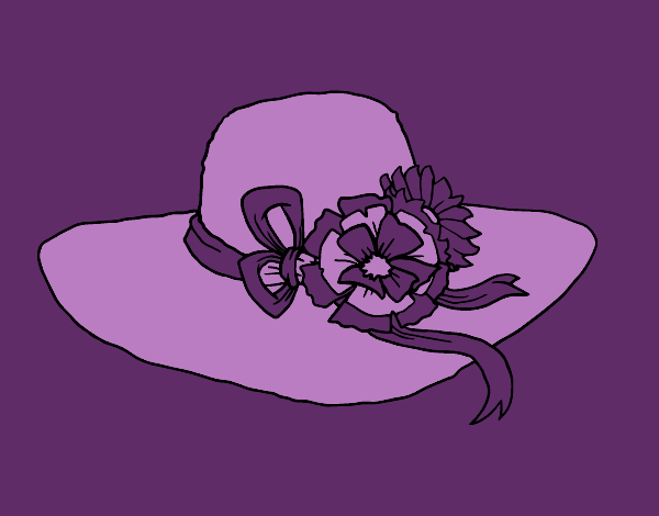 Coloring page Hat with flowers painted byCherokeeGl