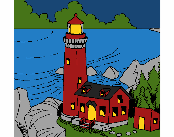 Coloring page Lighthouse painted byCherokeeGl