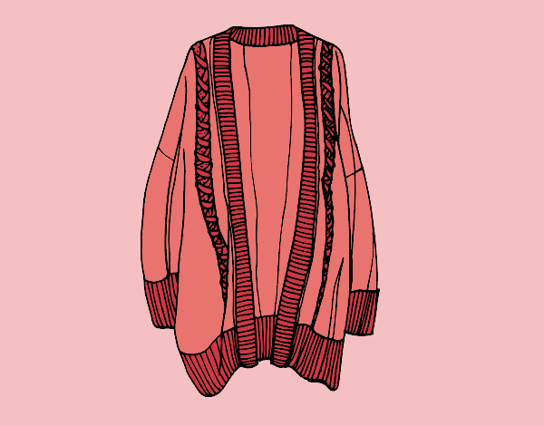Long open sweater