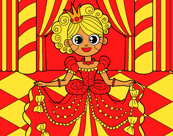 Coloring page Princess at the dance painted byCherokeeGl