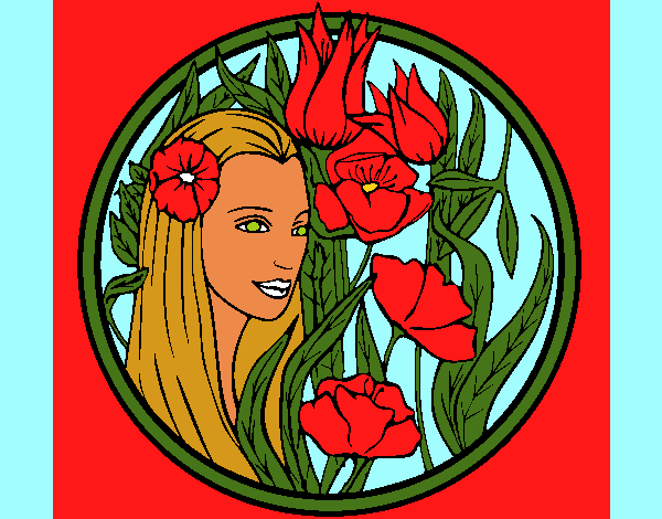 Coloring page Princess of the forest 3 painted byCherokeeGl