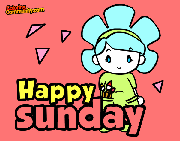 Coloring page Happy sunday painted byJennah