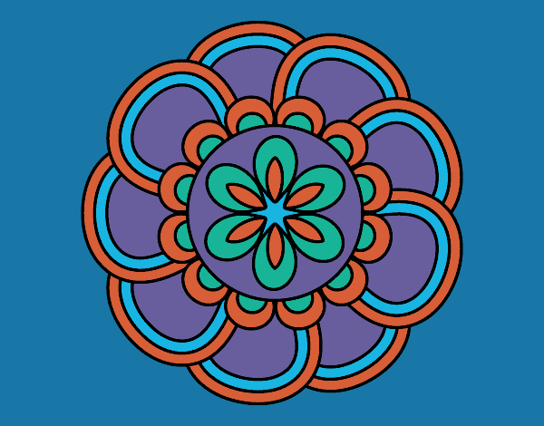 Coloring page Mandala petals painted byKhaos