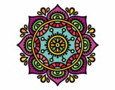 Coloring page Mandala to relax painted byKeiLam