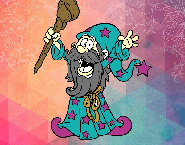 Coloring page Powerful wizard painted byJennah