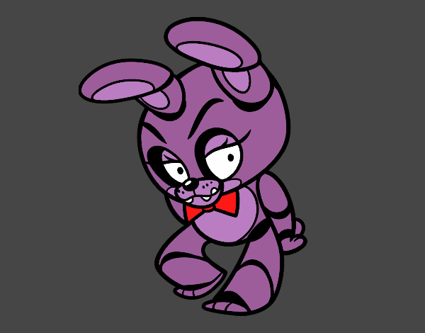 Coloring page Toy Bonnie from Five Nights at Freddy's painted byCarapherne