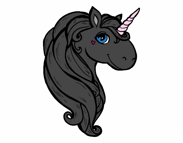 Coloring page A unicorn painted byKhaos