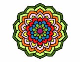 Coloring page Mandala flower petals painted byMaddMaxx