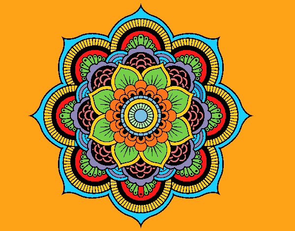 Coloring page Mandala oriental flower painted byKhaos