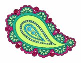 Coloring page Mandala teardrop painted byPatricia 
