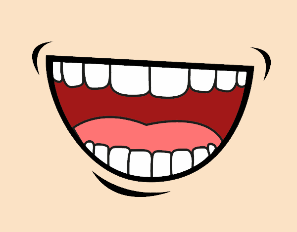 Coloring page The mouth painted byJohanna