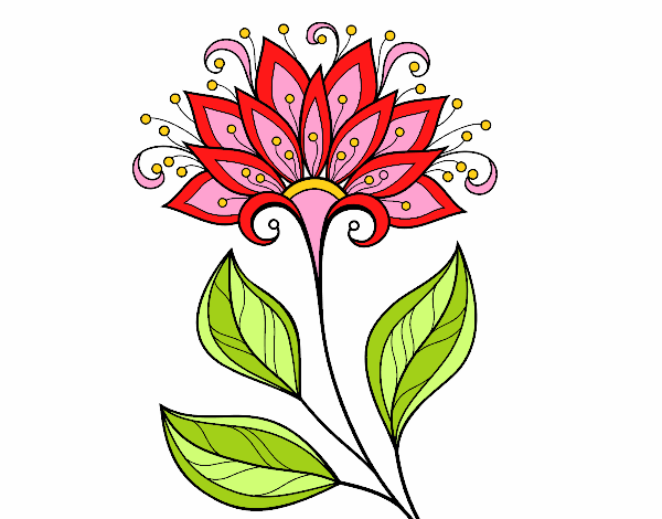 Coloring page Decorative flower painted byKendall