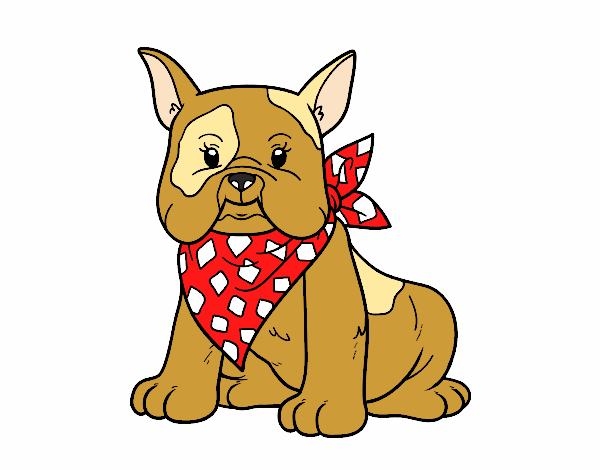 Coloring page French Bulldog painted byKendall