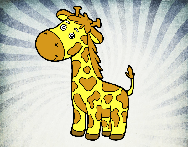 Coloring page A giraffe painted bylauaren